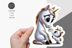 Mothers day sticker, Unicorn sticker, Animals sticker, Product Image 1