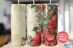 Christmas Flowers Tumbler | Christmas Tumbler Wrap Product Image 1