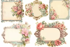 Vintage Ephemera, Floral Junk Journal, Shabby Shic Decor Product Image 5