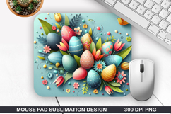 Easter Eggs Mouse Pad Sublimation, Easter Mouse Pad PNG Product Image 1