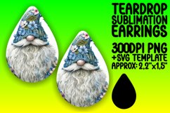 Serene Gnome Serendipity: Sublimation Teardrop Harmony Product Image 1