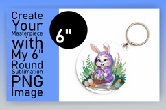 Creative Round Design Keychain Artwork , Easter Bunny Product Image 1