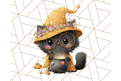 Halloween Witch House Clipart PNG with Potions and Brooms Product Image 4
