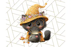 Halloween Witch House Clipart PNG with Potions and Brooms Product Image 4