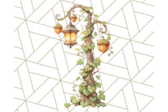 Acorn Village Clipart PNG, Fall Animal Png Product Image 4