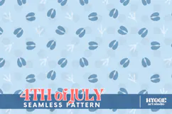 American 4th of July Hoofs and Hen Prints Seamless Pattern Product Image 1