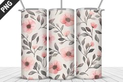Flowers Tumbler Wrap | Sublimation Design | Tumbler PNG Product Image 1