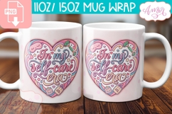In my self care era mug wrap sublimation, Mental Health PNG Product Image 2