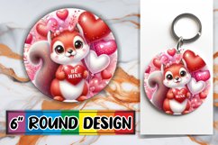 Cheerful Coaster Round Design PNG, Valentines Product Image 1