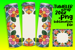 Sublimation Graphics for 20oz Tumbler , Flowers Product Image 1