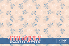 American 4th of July Patriotic Fireworks Seamless Pattern Product Image 1