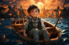 3D Character Child Boy Fisherman with relevant environment Product Image 1