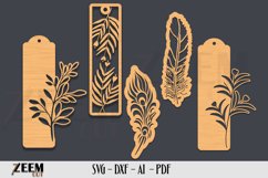 28 Floral Bookmark SVG Laser Cut Files Template Product Image 3