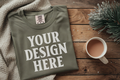 Forest green Comfort Colors 1717 Christmas Folded T-Shirt Mo Product Image 1