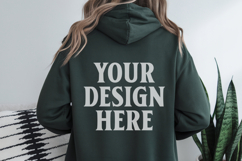 Forest Green Gildan 18500 Hoodie Sweatshirt Mockup, Unisex H Product Image 1