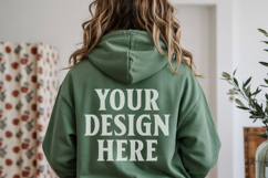Irish Green Gildan 18500 Hoodie Sweatshirt Mockup, Unisex Product Image 1