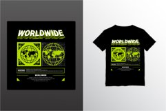 Worldwide writing design, suitable for screen printing Product Image 1