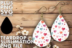 Heartfelt Teardrops: Sublimation Earrings Product Image 1