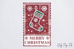 Christmas Post Stamps Merry christmas PNG Product Image 1