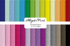 Alligator Print Digital Paper Pack - 28 Colors Product Image 1