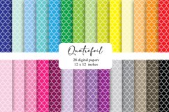 Quatrefoil Digital Paper Pack - 28 Colors Product Image 1
