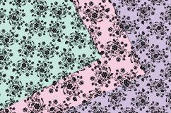 Black Floral Digital Paper Pack - 28 Colors Product Image 3