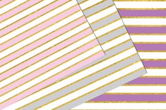 Gold Stripes Digital Paper Pack - 28 Colors Product Image 2