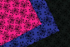 Black Floral Digital Paper Pack - 28 Colors Product Image 2