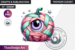 Pastel Goth Halloween Pumpkin PNG, kawaii pink halloween Product Image 1