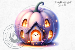 Pink Pastel Goth Halloween Ghost PNG Set, Cute Spooky Kawaii Product Image 5