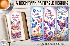 Butterfly Reading Bookmarks | Inspirational Reader Art Product Image 1
