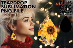 Western Leopard &amp; Sunflower Earrings Sublime Product Image 1