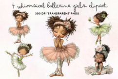 Whimsical Ballerina Girls Clipart PNG Product Image 1