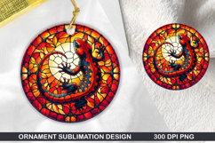 Cute Animals Round Stained Glass PNG Bundle, 30 Designs Product Image 7