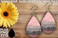 Glittery Leopard Teardrop Charm: Sublimation Patterns Product Image 1