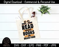 Read Because Books Are Brain Food - Kids Library Books SVG Product Image 4