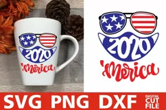 Merica svg, Patriotic svg, 4th of July svg, America Glasses Product Image 2