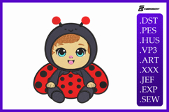 Baby Ladybug Embroidery Designs For Machine Product Image 1