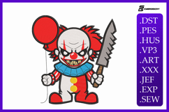 Halloween Scary Clown Embroidery Designs For Machine Product Image 1