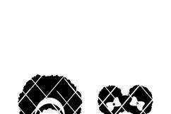 Peeking Girls svg, Afro puff girls,Peeking afro, svg file, Product Image 2