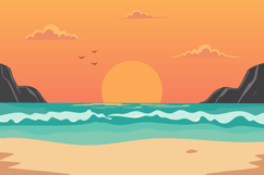 Sunset on a tropical beach Product Image 1