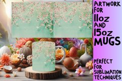 Floral Leopard Sparkle Mug Sublimation Product Image 1