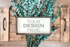 Farmhouse eucalyptus Sign | Craft mock up Product Image 1