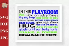 Children's Playroom Sign svg, playroom wall decal cut file Product Image 1