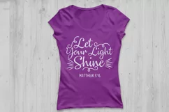 Let Your Light Shine SVG, Bible verse svg, Christian svg. Product Image 2