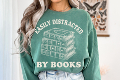 Easily Distracted by Books PNG Book Lover Reading Product Image 9