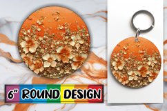Shimmering Glittery Petal PNG Sublimation : Keychain, Coaste Product Image 1