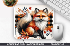 Cute Fox Mouse Pad Sublimation, Animals Mouse Pad PNG Product Image 1