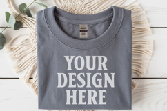 Sport Grey Gildan 5000 Flat Lay Tshirt Mockup, G5000 mockups Product Image 1