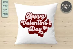 Happy Valentines Day Retro SVG - PNG, DXF, EPS, SVG Product Image 4